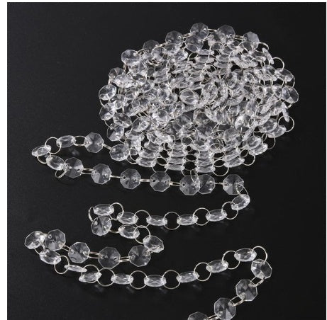 KTX-685331 Acrylic Beaded Curtain for DIY Home Decor - 10mm Diamond Design