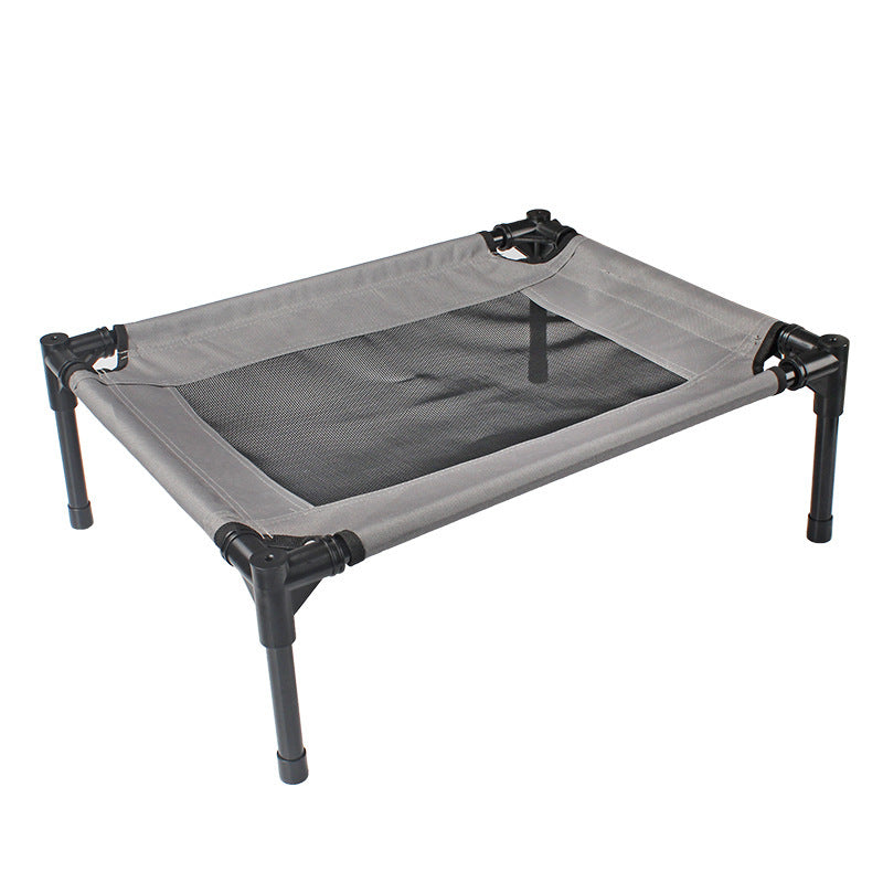 KTX-685907 Oxford Cloth Removable Washable Breathable Dog Trampoline Bed - Gray, Small Size (55x43x18cm)