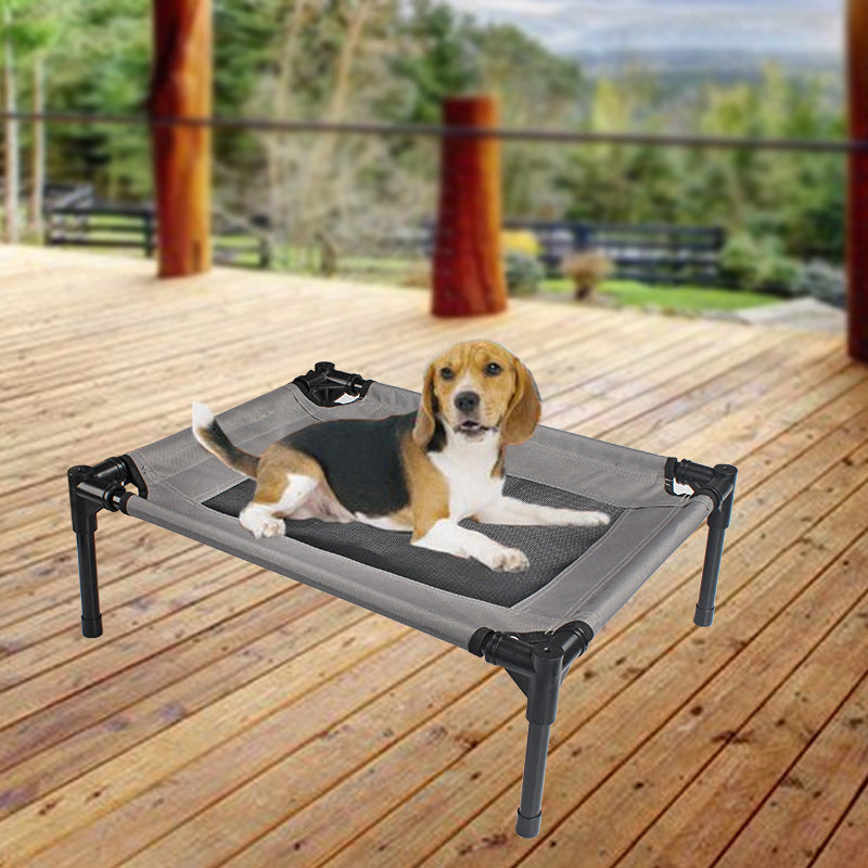 KTX-685907 Oxford Cloth Removable Washable Breathable Dog Trampoline Bed - Gray, Small Size (55x43x18cm)