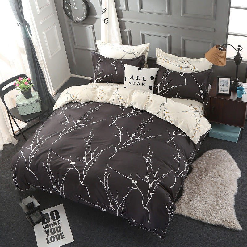 KTX-686099 Elegant Four-Piece Quilt Set in Various Sizes: Single to King Options