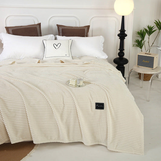 KTX-686611 Milk Fiber Soft Office Nap Blanket - Multiple Sizes & Colors Available