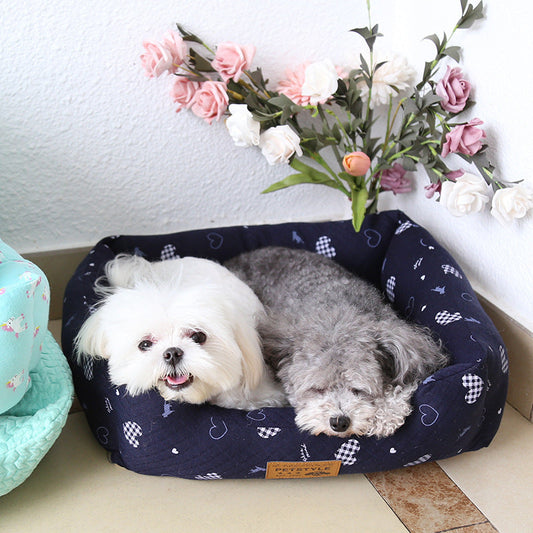 KTX-687059 Cozy Cotton Pet Nest for Dogs – Various Designs and Sizes for Year-Round Comfort