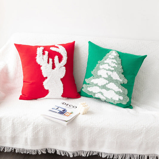 KTX-687251 Christmas-Themed Decorative Pillow Covers in Various Festive Designs and Colors, 45x45cm