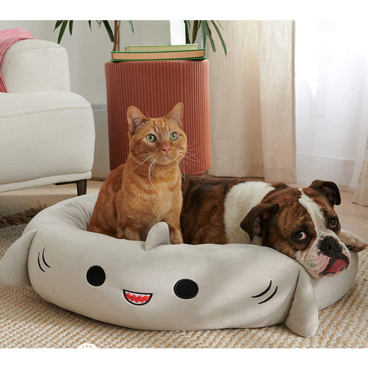 KTX-688211 Super Soft Light Gray Plush Bed Pet Pad for Dogs - 50cm, 60cm, 76cm Sizes Available