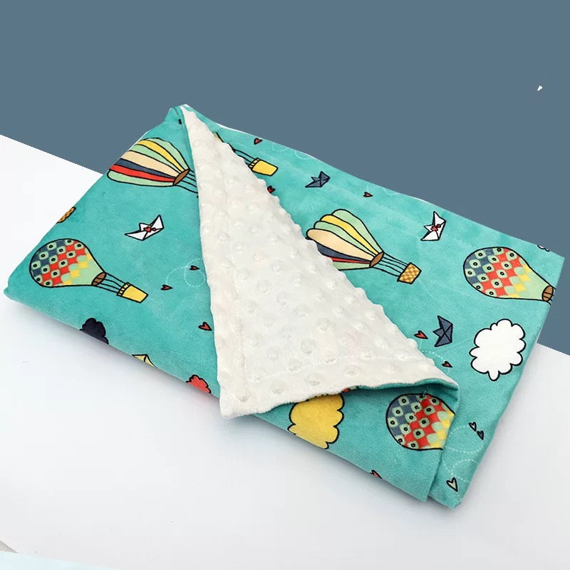 KTX-688851 Flamingo Print Fleece Baby Blanket for Newborns – Soft Flannel and Foam Fleece Stroller Wrap, 75x120cm