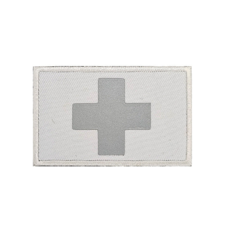 KTX-691155 Reflective Embroidered Medical First Aid Patch with Velcro Attachment
