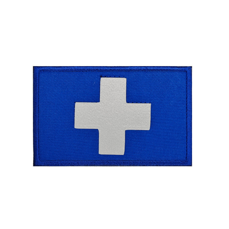 KTX-691155 Reflective Embroidered Medical First Aid Patch with Velcro Attachment