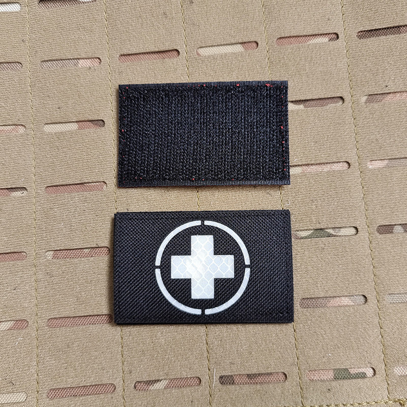 KTX-691155 Reflective Embroidered Medical First Aid Patch with Velcro Attachment