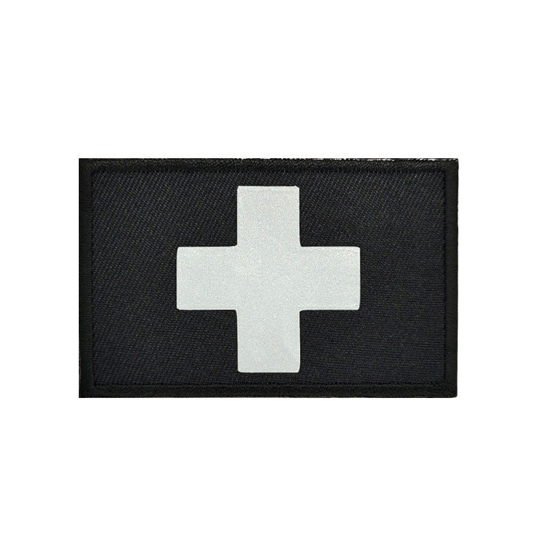 KTX-691155 Reflective Embroidered Medical First Aid Patch with Velcro Attachment