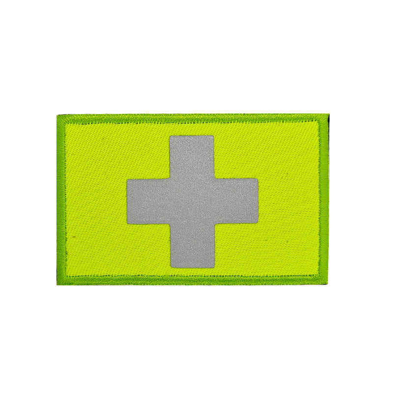 KTX-691155 Reflective Embroidered Medical First Aid Patch with Velcro Attachment