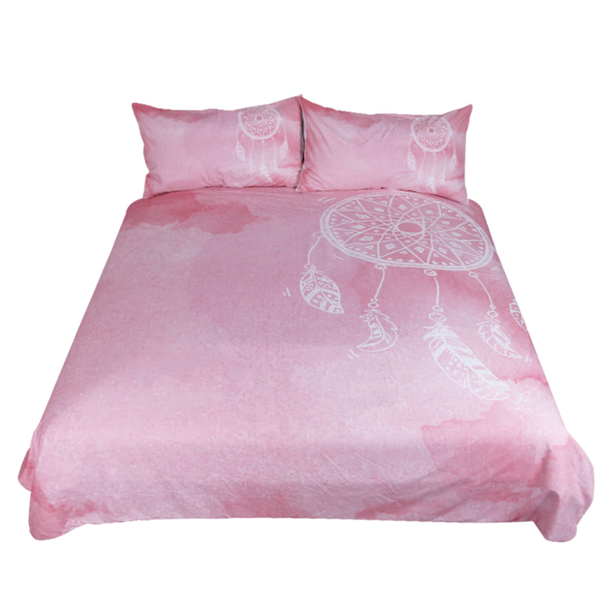 KTX-691219 Pink Dream Catcher Four-Piece Bedding Set in Twin, Full, Queen, King, and Australian Sizes
