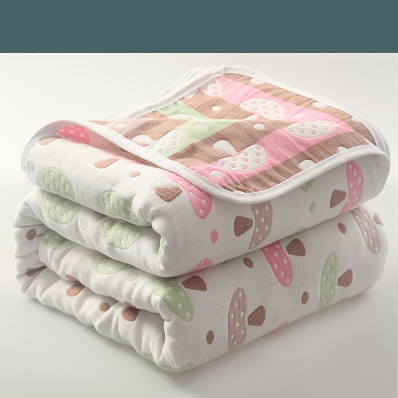 KTX-692371 Six-Layer Cotton Gauze Quilt for Summer Cooling - Lightweight Air Conditioner Blanket, 120x150cm & 90x100cm Options