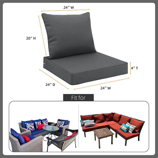 KTX-692883 Custom Size Waterproof Patio Furniture Cushions with Fade Resistance and Removable Covers