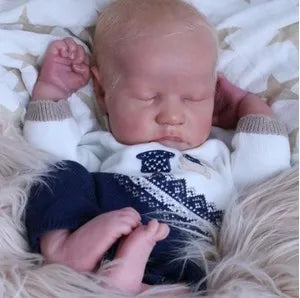 KTX-693203 Realistic Advanced Painted Skin Silicone Reborn Baby Doll - 19 Inch Full Body Soft Toy