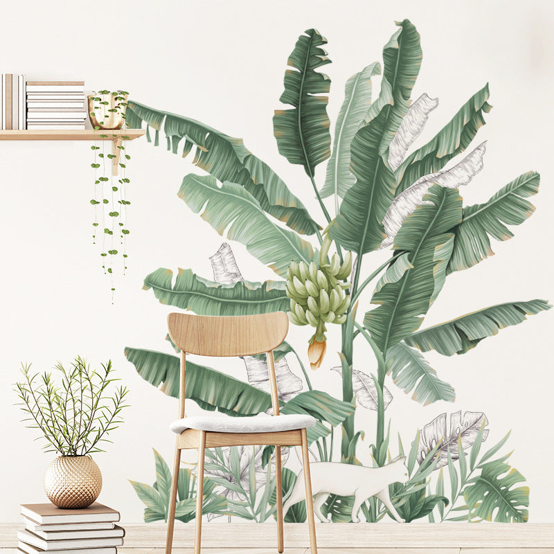 KTX-693459 Banana Tree Plant Wallpaper and Wall Sticker for Bedroom Decoration
