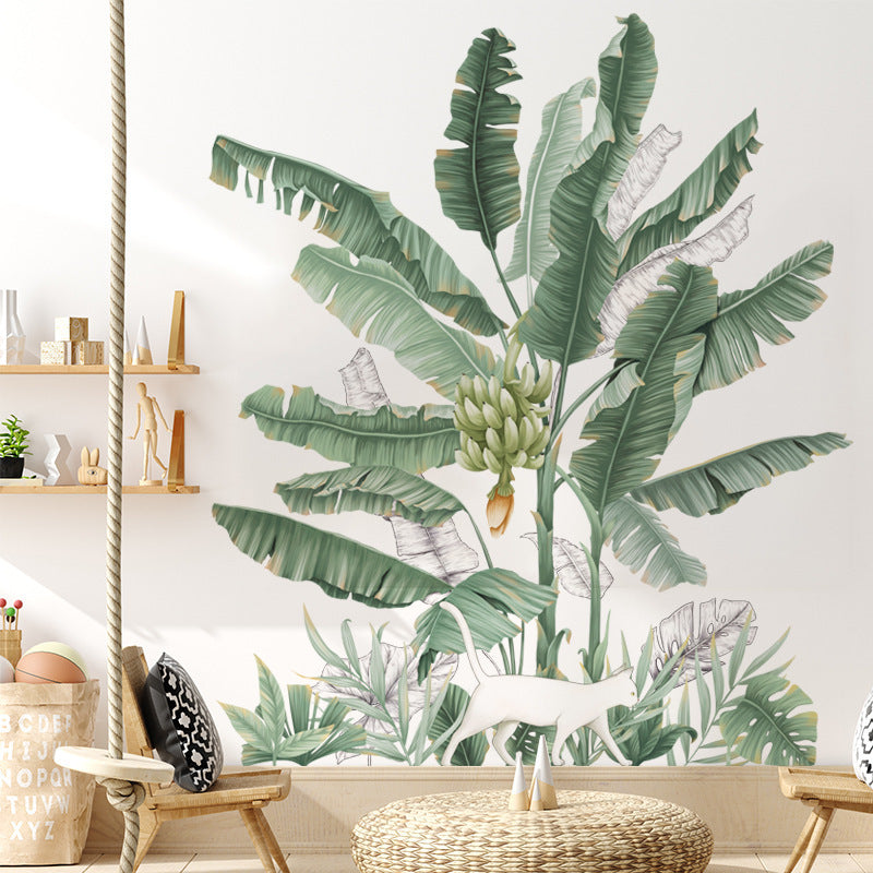 KTX-693459 Banana Tree Plant Wallpaper and Wall Sticker for Bedroom Decoration