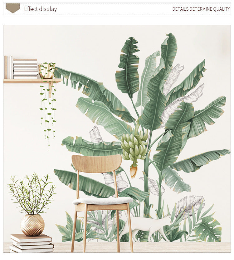 KTX-693459 Banana Tree Plant Wallpaper and Wall Sticker for Bedroom Decoration