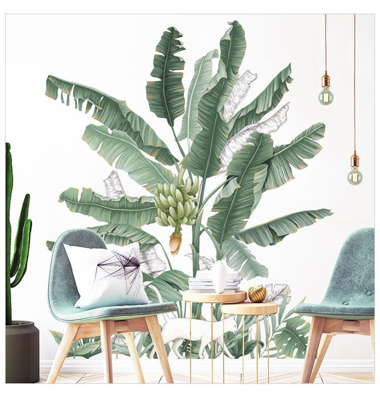 KTX-693459 Banana Tree Plant Wallpaper and Wall Sticker for Bedroom Decoration