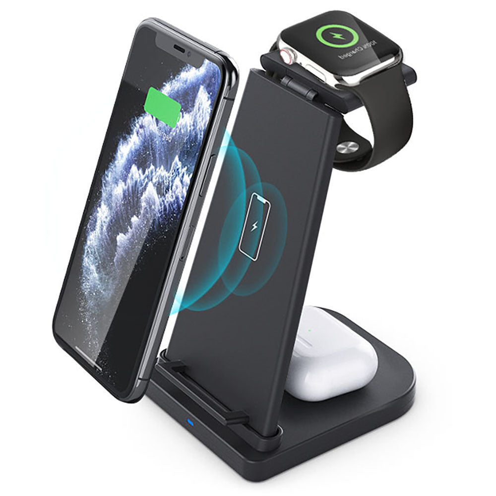KTX-693587 Wireless Charger for iPhone, Headset, and Watch - 5W to 15W Output, Detachable & Foldable Design
