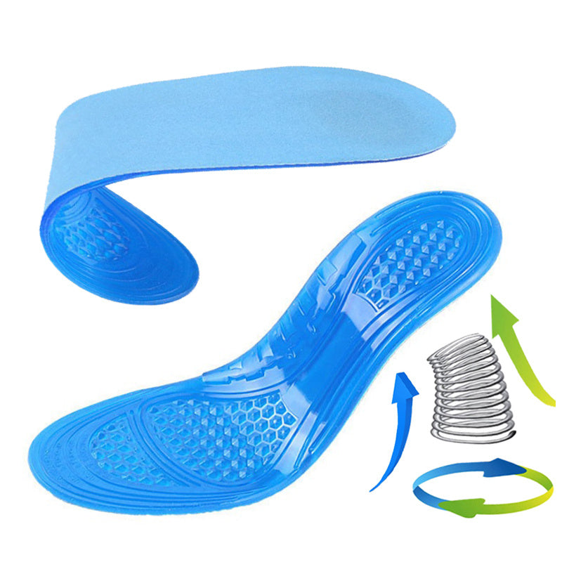 KTX-694355 Silicone Gel Insoles for Comfort and Shock Absorption - Men & Women Sizes Available