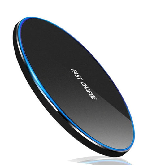 KTX-694739 10W Wireless Charger - Aluminum Alloy Disc with USB Interface, Multiple Colors Available