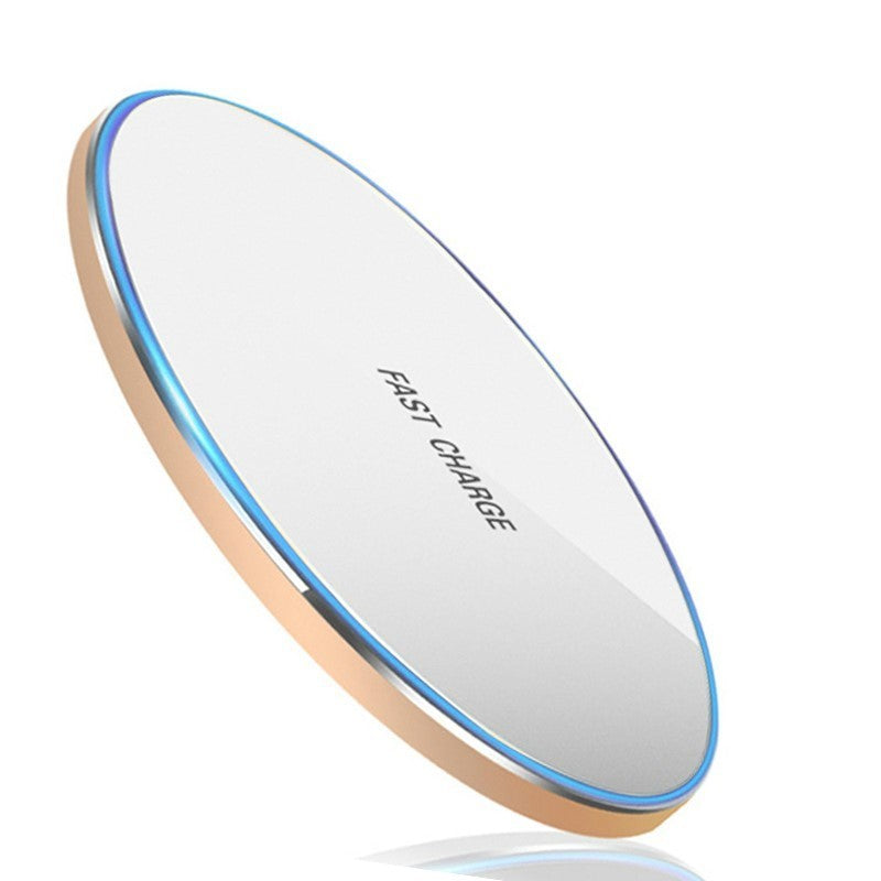 KTX-694739 10W Wireless Charger - Aluminum Alloy Disc with USB Interface, Multiple Colors Available