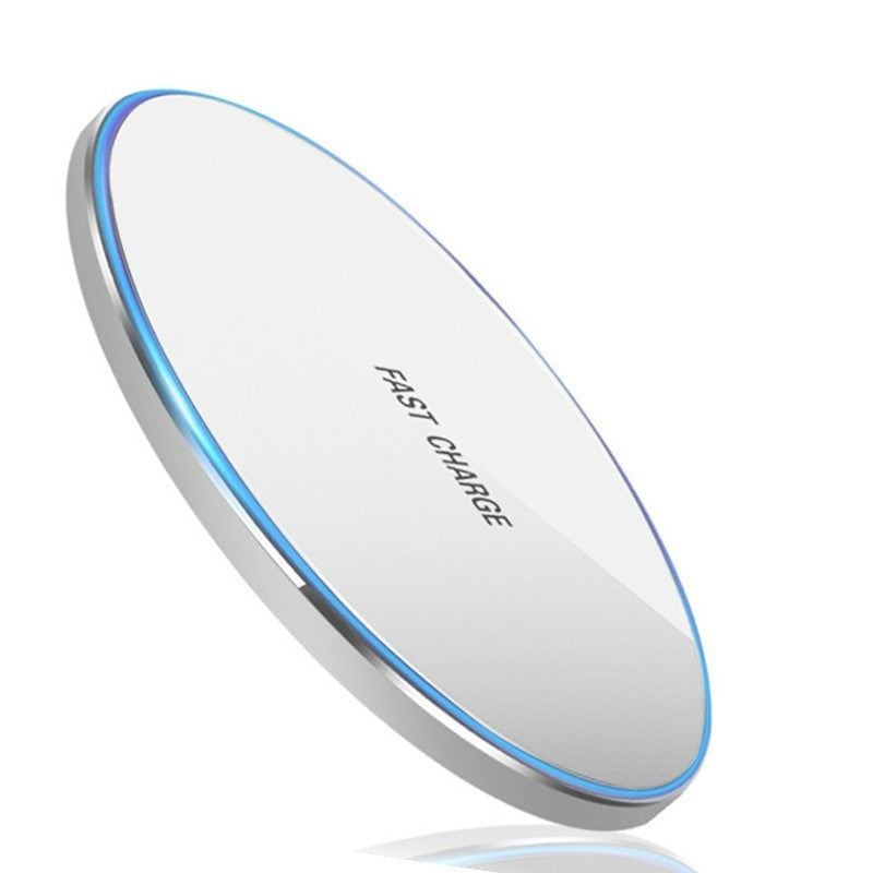 KTX-694739 10W Wireless Charger - Aluminum Alloy Disc with USB Interface, Multiple Colors Available