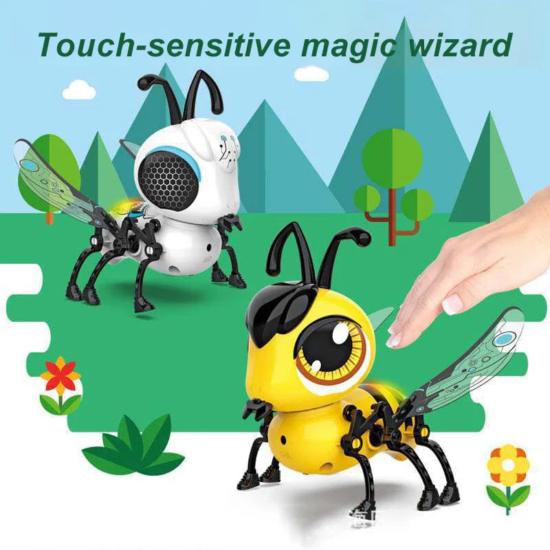 KTX-694931 Interactive Remote Control Robot Bee Toy with Touch Sensing, Light & Sound Features for Ages 5-7