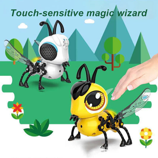 KTX-694931 Interactive Remote Control Robot Bee Toy with Touch Sensing, Light & Sound Features for Ages 5-7