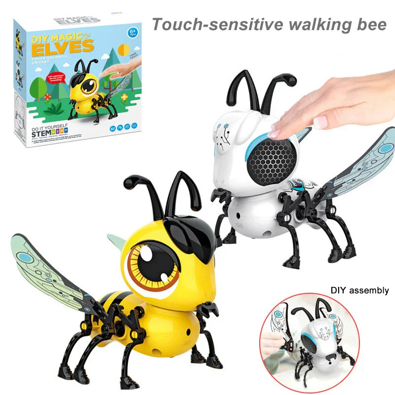 KTX-694931 Interactive Remote Control Robot Bee Toy with Touch Sensing, Light & Sound Features for Ages 5-7