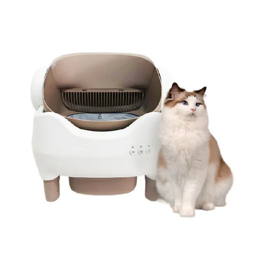 KTX-695123 Automatic Smart Cat Litter Box with Electric Poop Scooper, Eco-Friendly Design, 65L Capacity