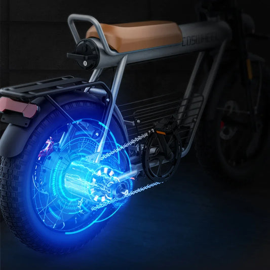 KTX-695379 Classic Retro Electric Bike 25AH 1500W with 7-Speed Gears and Hydraulic Disc Brakes - 60km Range, Space Grey