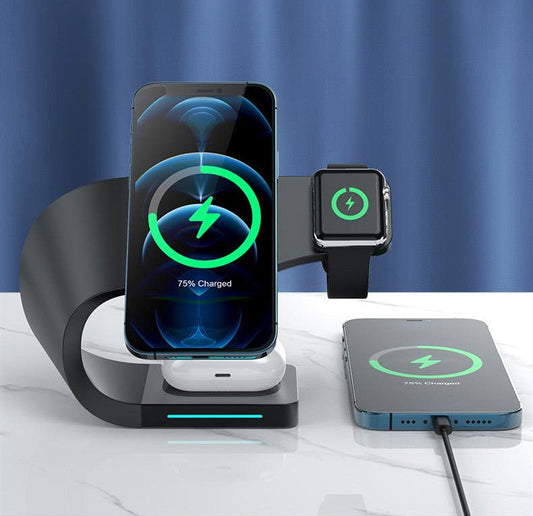 KTX-695891 Multi-Function Magnetic Wireless Charging Stand with 15W Fast Charging Capability