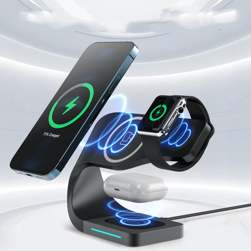 KTX-695891 Multi-Function Magnetic Wireless Charging Stand with 15W Fast Charging Capability