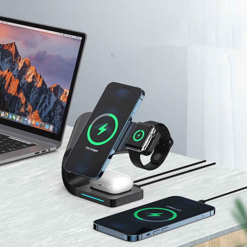 KTX-695891 Multi-Function Magnetic Wireless Charging Stand with 15W Fast Charging Capability
