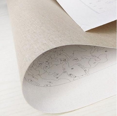 KTX-696659 Lion of Memory Painting by Numbers - Digital Linen Oil Art, Unframed