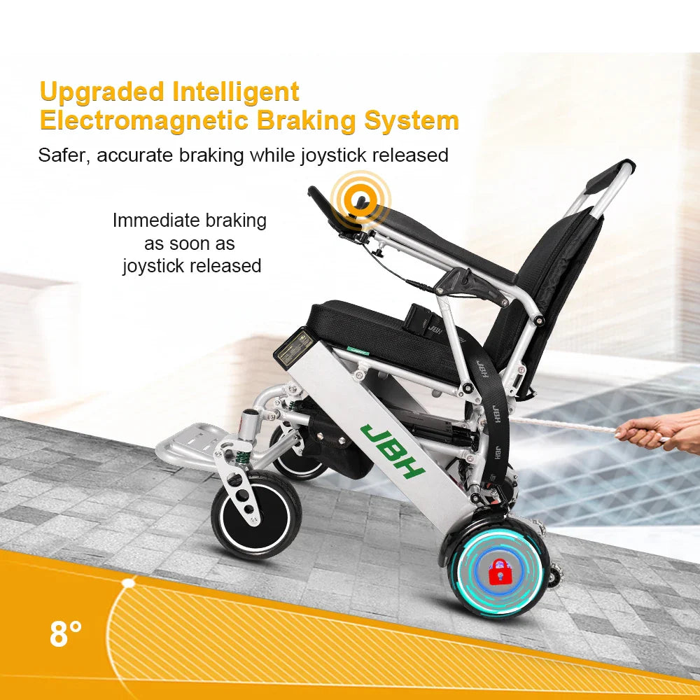 KTX-696851 Folding Wheelchair for the Elderly - Lightweight Aluminum Alloy, 120 kg Capacity, 20 km Driving Range, Multiple Colors