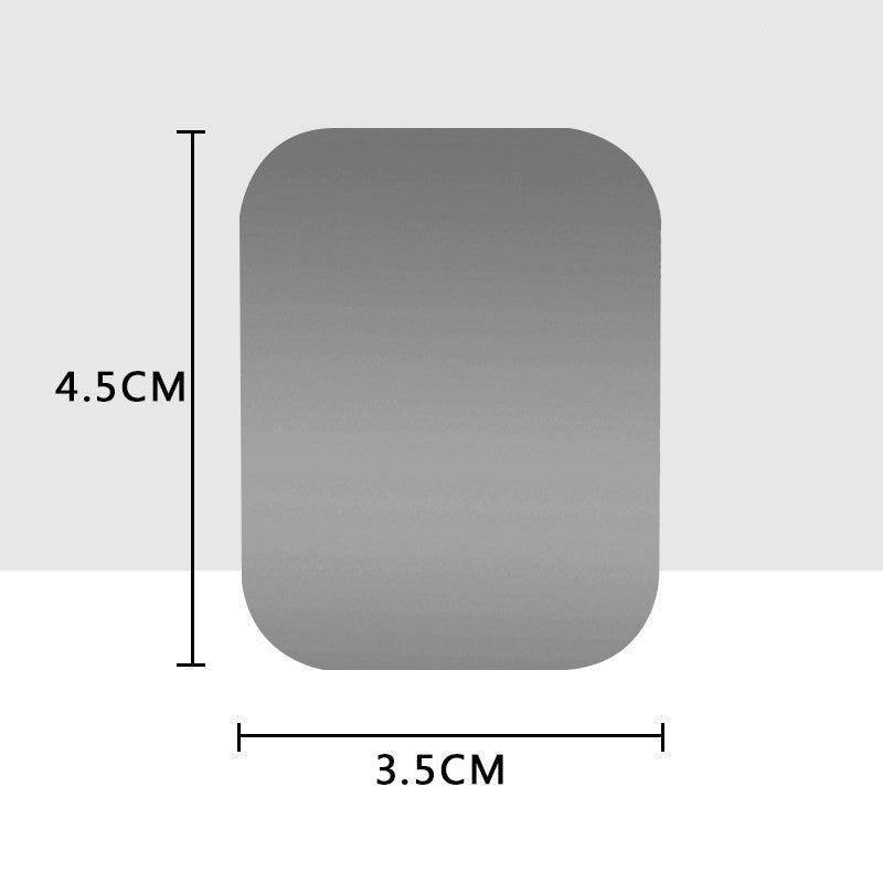 KTX-697043 Magnetic Metal Plate for Car Phone Holder – Square Design, Frosted Glass Finish – Compatible with Magnetic Mounts
