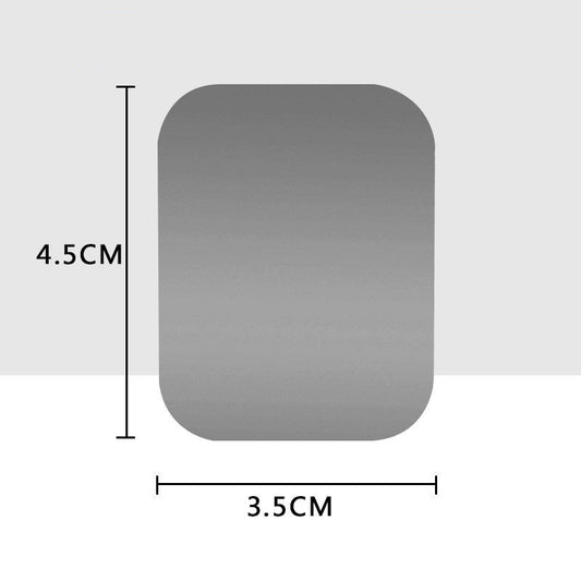 KTX-697043 Magnetic Metal Plate for Car Phone Holder – Square Design, Frosted Glass Finish – Compatible with Magnetic Mounts