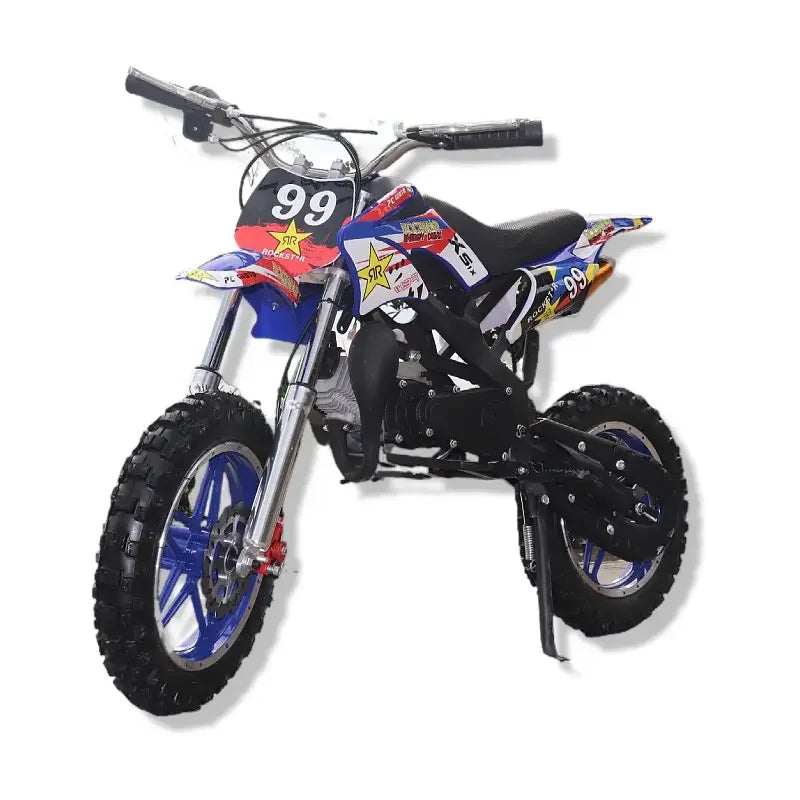 KTX-697555 49cc Gasoline Pocket Bike for Kids - Off-Road Mini Motorbike with Disc Brakes and 30KM/H Speed