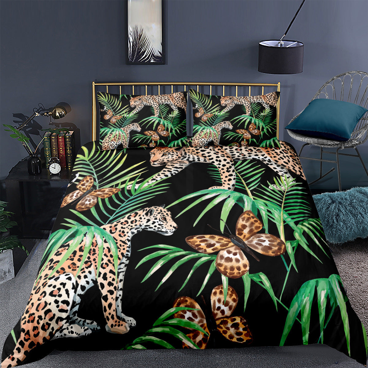 KTX-698451 Digital Printed Bedding Set in Multiple Sizes - Soft Chemical Fiber Quilt Cover with Pillowcases