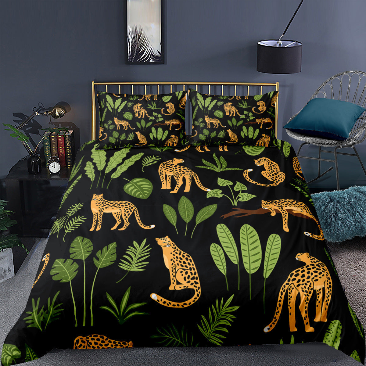 KTX-698451 Digital Printed Bedding Set in Multiple Sizes - Soft Chemical Fiber Quilt Cover with Pillowcases