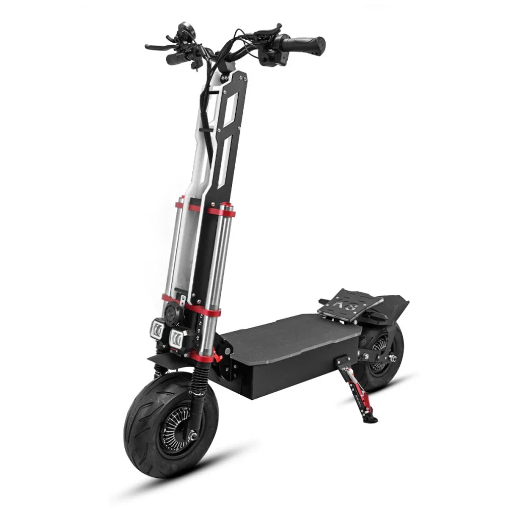 KTX-699155 12-Inch Foldable Offroad Kick Scooter with Large Wheels, Hydraulic Brake, 150kg Max Load, 80-100km Range