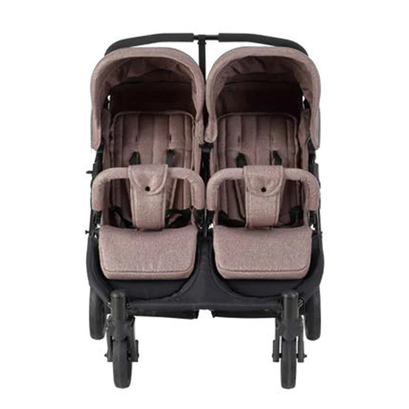 KTX-699475 2-in-1 Luxury Twin Stroller with High Landscape Design, Aluminium Frame and Dual Baskets for Infants