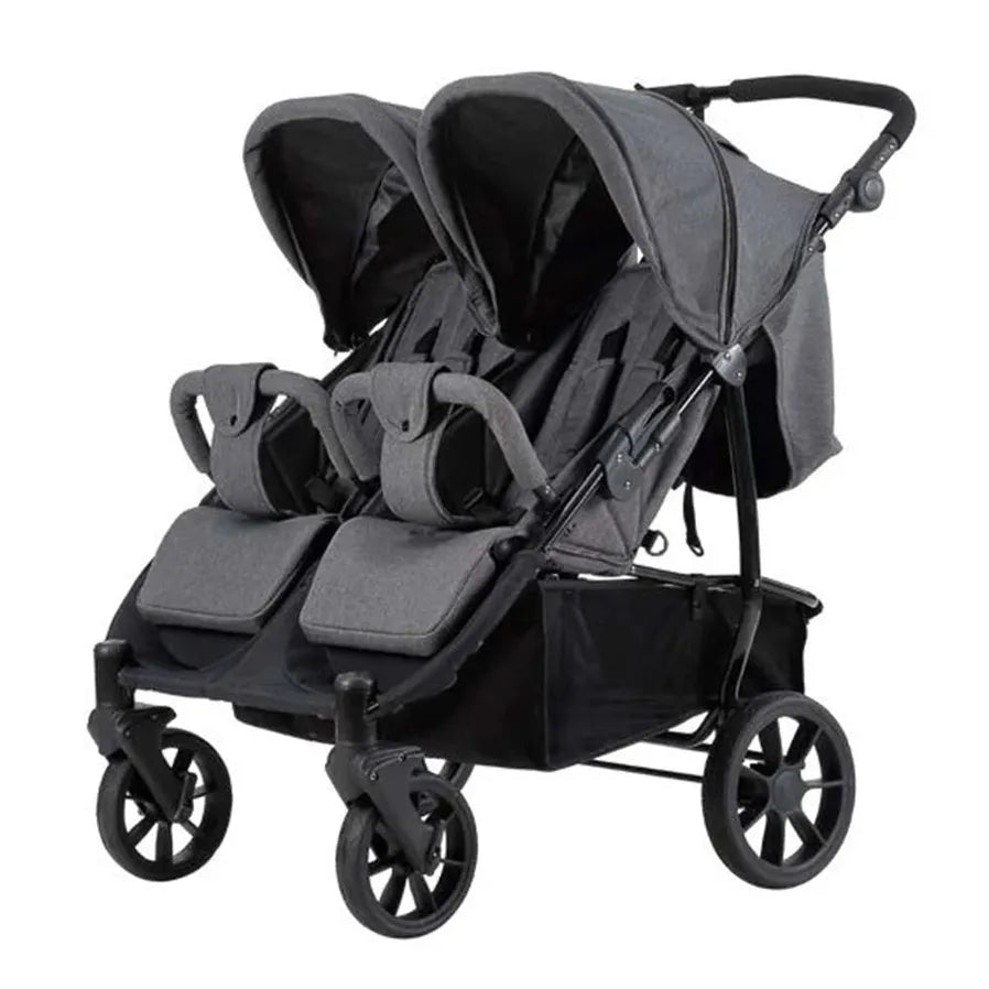 KTX-699475 2-in-1 Luxury Twin Stroller with High Landscape Design, Aluminium Frame and Dual Baskets for Infants