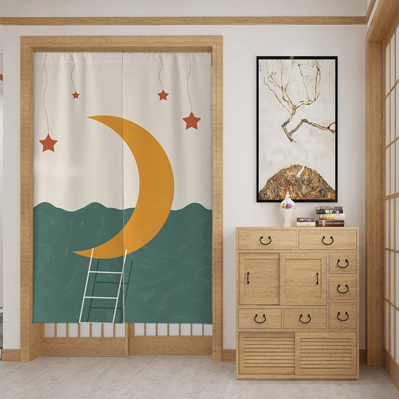 KTX-699987 Customizable Fabric Door Curtain with Telescopic Rod and Magnet - Multiple Sizes Available