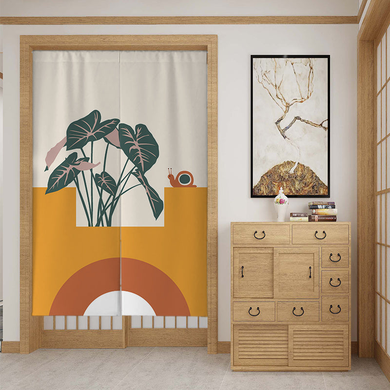 KTX-699987 Customizable Fabric Door Curtain with Telescopic Rod and Magnet - Multiple Sizes Available