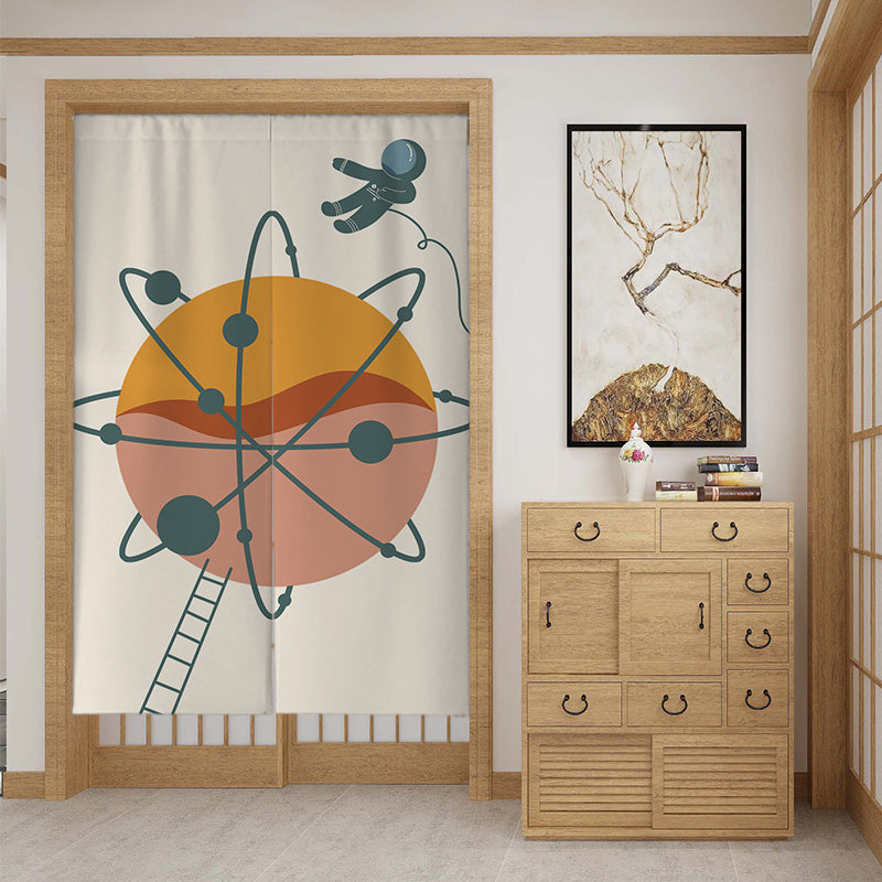 KTX-699987 Customizable Fabric Door Curtain with Telescopic Rod and Magnet - Multiple Sizes Available