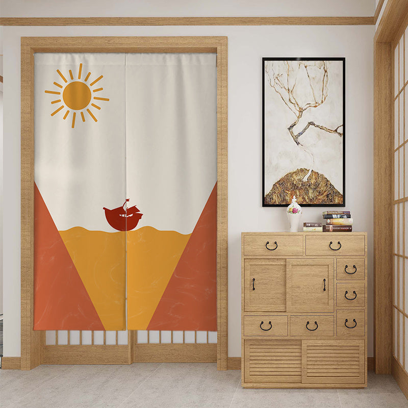 KTX-699987 Customizable Fabric Door Curtain with Telescopic Rod and Magnet - Multiple Sizes Available