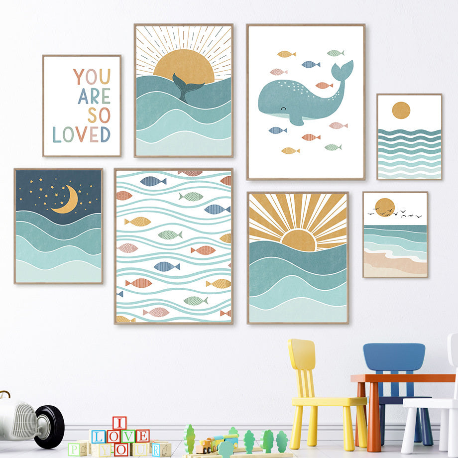 KTX-700115 Modern Canvas Decorative Artwork - Living Room Spray Painting on Oil Painting Cloth